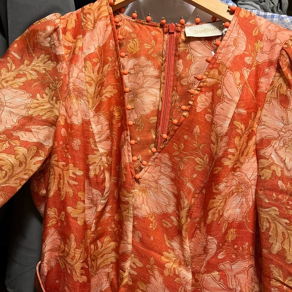 Zimmermann KALEIDOSCOPE MINI DRESS in Amber Floral - NWT - Size 2 - Picture 4 of 9